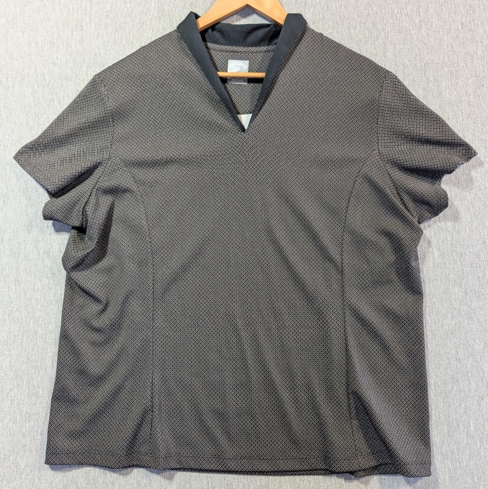 Callaway Opti-Dri Golf Shirt Women's XXL Grey Black